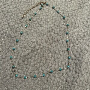 Elegant Gold and Turquoise Beaded Necklace